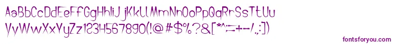 CrochetPatternBold Font – Purple Fonts on White Background