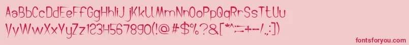 CrochetPatternBold Font – Red Fonts on Pink Background