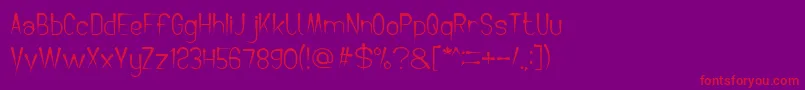 CrochetPatternBold Font – Red Fonts on Purple Background