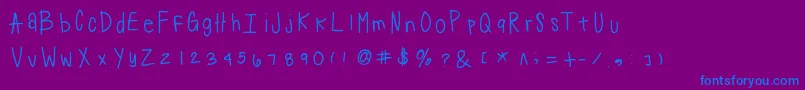 Шрифт Suji – синие шрифты на фиолетовом фоне