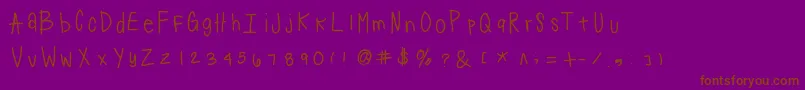 Suji Font – Brown Fonts on Purple Background