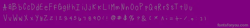Suji Font – Gray Fonts on Purple Background