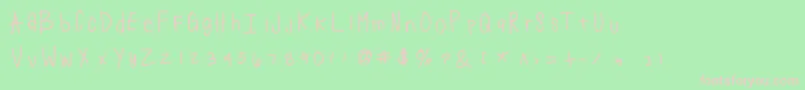 Suji Font – Pink Fonts on Green Background