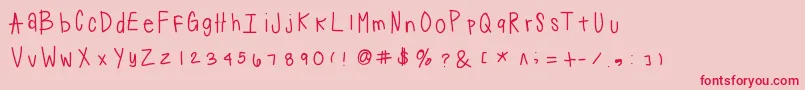 Suji Font – Red Fonts on Pink Background
