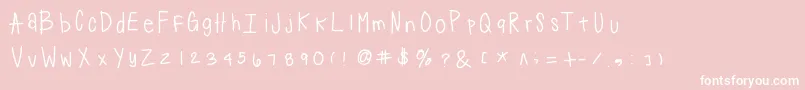 フォントSuji – ピンクの背景に白い文字