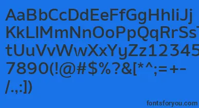 AminoMedium font – Black Fonts On Blue Background