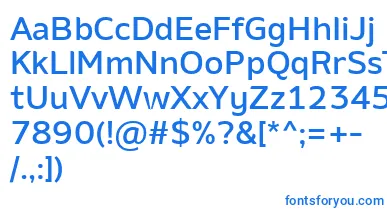 AminoMedium font – Blue Fonts On White Background