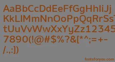 AminoMedium font – Brown Fonts On Gray Background