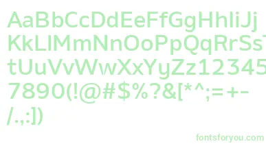 AminoMedium font – Green Fonts On White Background