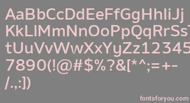 AminoMedium font – Pink Fonts On Gray Background