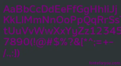 AminoMedium font – Purple Fonts On Black Background