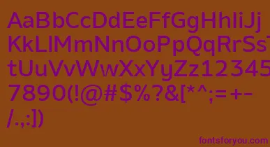 AminoMedium font – Purple Fonts On Brown Background
