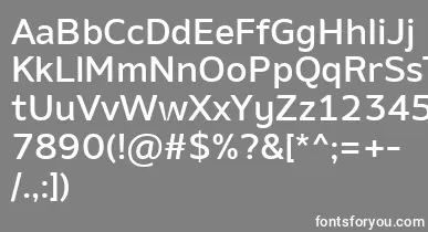 AminoMedium font – White Fonts On Gray Background