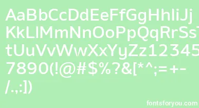AminoMedium font – White Fonts On Green Background