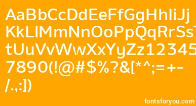 AminoMedium font – White Fonts On Orange Background