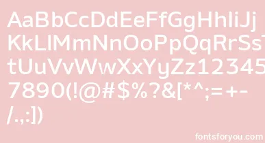AminoMedium font – White Fonts On Pink Background