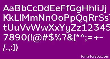 AminoMedium font – White Fonts On Purple Background