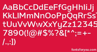 AminoMedium font – White Fonts On Red Background