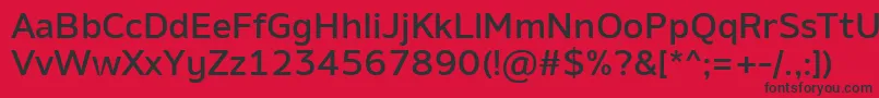 AminoMedium Font – Black Fonts on Red Background