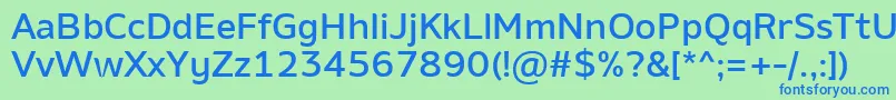 フォントAminoMedium – 青い文字は緑の背景です。