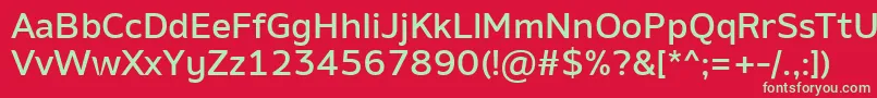 Lisätietoja AminoMedium-fontista AminoMedium-fontti – vihreät fontit punaisella taustalla