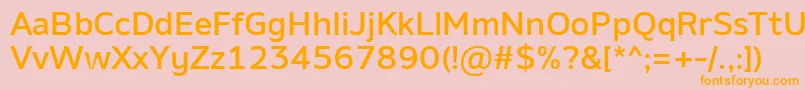 AminoMedium Font – Orange Fonts on Pink Background