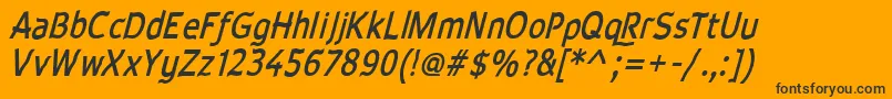 More about Wavebi Font Wavebi Font – Black Fonts on Orange Background
