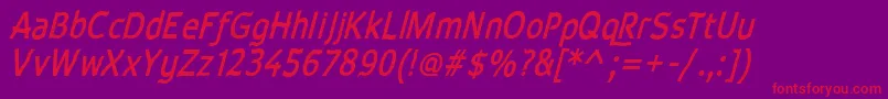Wavebi Font – Red Fonts on Purple Background