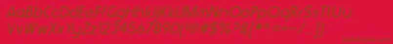 WerkhausItalic Font – Brown Fonts on Red Background