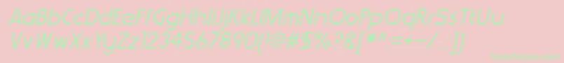 WerkhausItalic Font – Green Fonts on Pink Background
