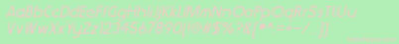 fuente WerkhausItalic – Fuentes Rosadas Sobre Fondo Verde