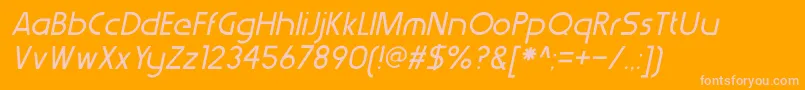 WerkhausItalic Font – Pink Fonts on Orange Background