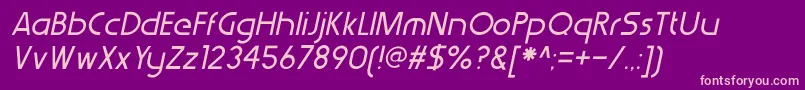 WerkhausItalic Font – Pink Fonts on Purple Background