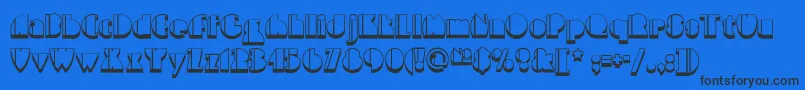 Highfivejivenf Font – Black Fonts on Blue Background
