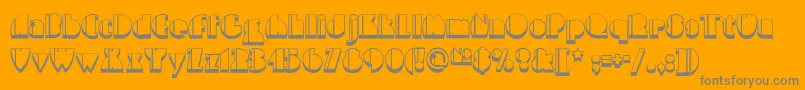 Highfivejivenf-Schriftart – Graue Schriften auf orangefarbenem Hintergrund