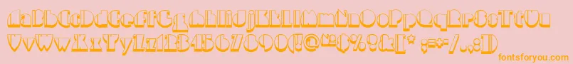 Highfivejivenf Font – Orange Fonts on Pink Background