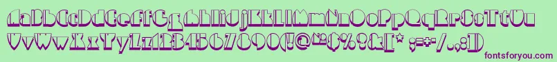 Highfivejivenf Font – Purple Fonts on Green Background