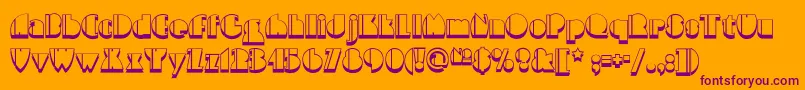Highfivejivenf Font – Purple Fonts on Orange Background