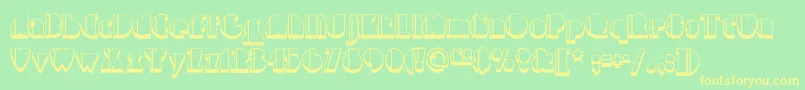 Highfivejivenf Font – Yellow Fonts on Green Background
