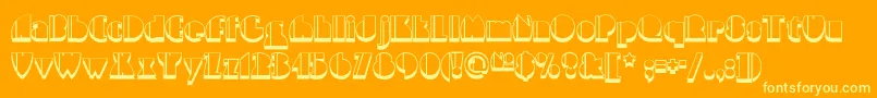 Highfivejivenf Font – Yellow Fonts on Orange Background