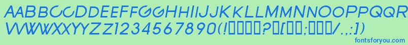 fuente SfNewRepublicScItalic – Fuentes Azules Sobre Fondo Verde