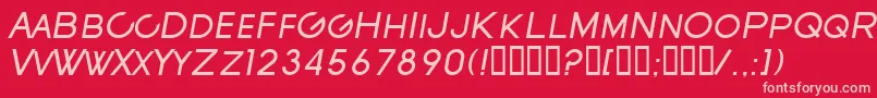 SfNewRepublicScItalic Font – Pink Fonts on Red Background