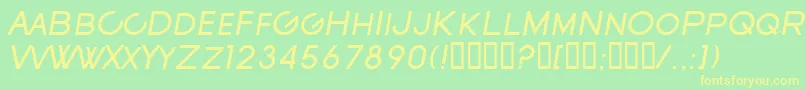SfNewRepublicScItalic Font – Yellow Fonts on Green Background