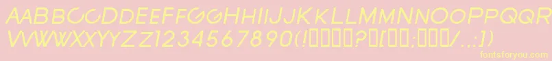 SfNewRepublicScItalic Font – Yellow Fonts on Pink Background