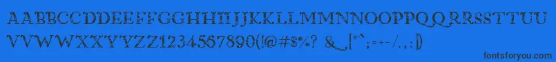 BubblebeadsSemibold Font – Black Fonts on Blue Background