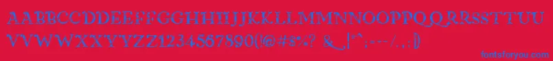 BubblebeadsSemibold Font – Blue Fonts on Red Background