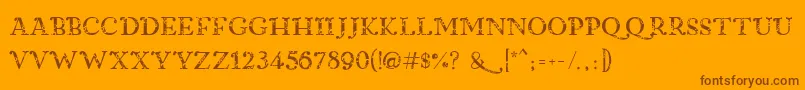 BubblebeadsSemibold Font – Brown Fonts on Orange Background