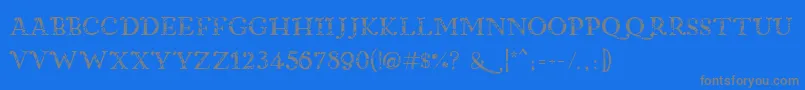 BubblebeadsSemibold Font – Gray Fonts on Blue Background