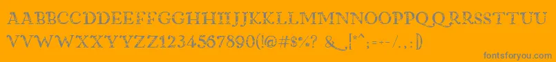 BubblebeadsSemibold-Schriftart – Graue Schriften auf orangefarbenem Hintergrund