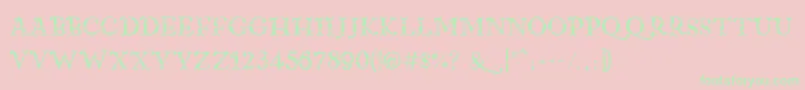 BubblebeadsSemibold-Schriftart – Grüne Schriften auf rosa Hintergrund